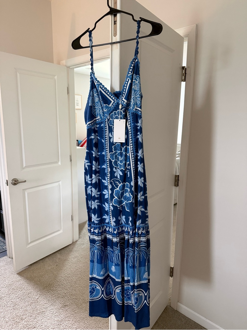 Caroline Constas Blue Floral Dress - Picture 2 of 4